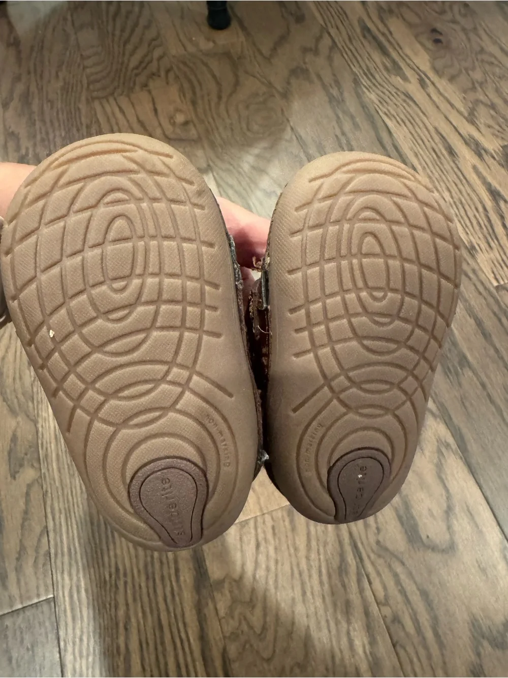 Stride Rite Brown Leather Velcro Toddler Shoes